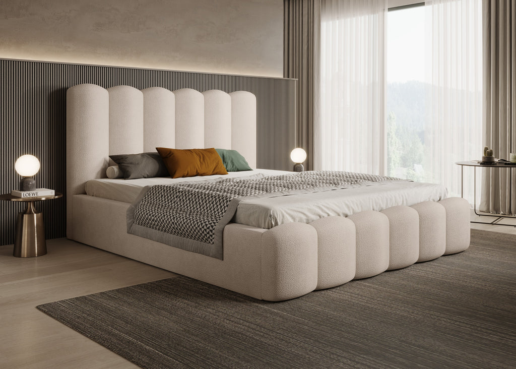 Romera Polsterbett mit Bettkasten und höhenverstellbarem Metallrahmen