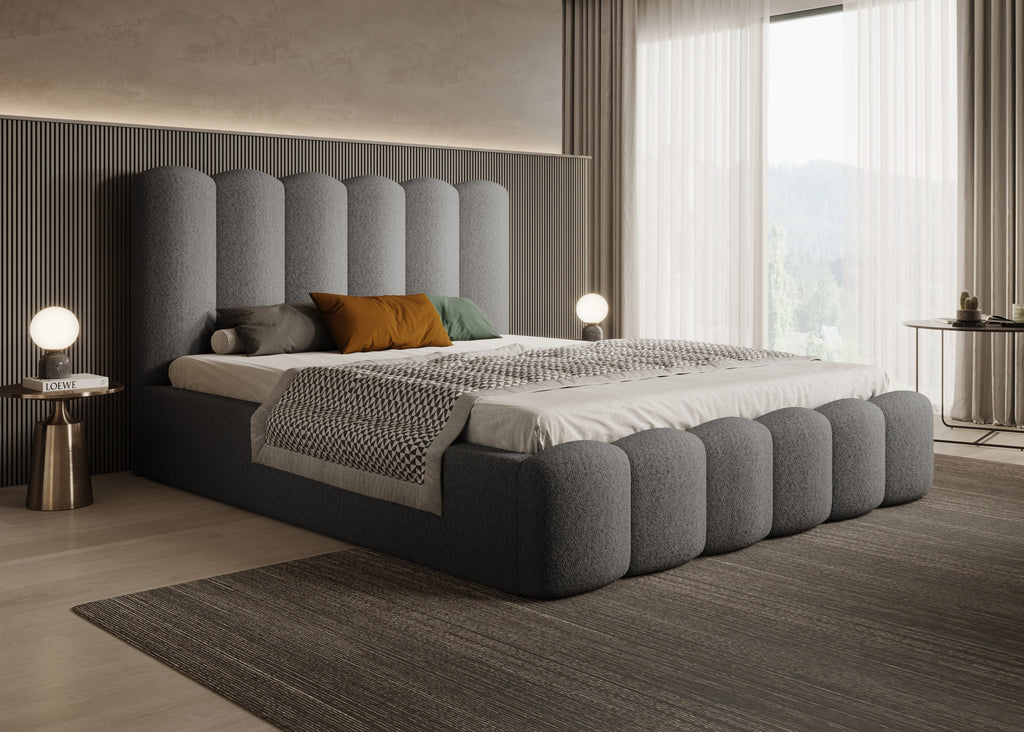 Romera Polsterbett mit Bettkasten und höhenverstellbarem Metallrahmen