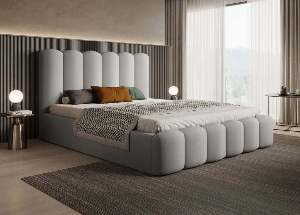 Romera Polsterbett mit Bettkasten und höhenverstellbarem Metallrahmen