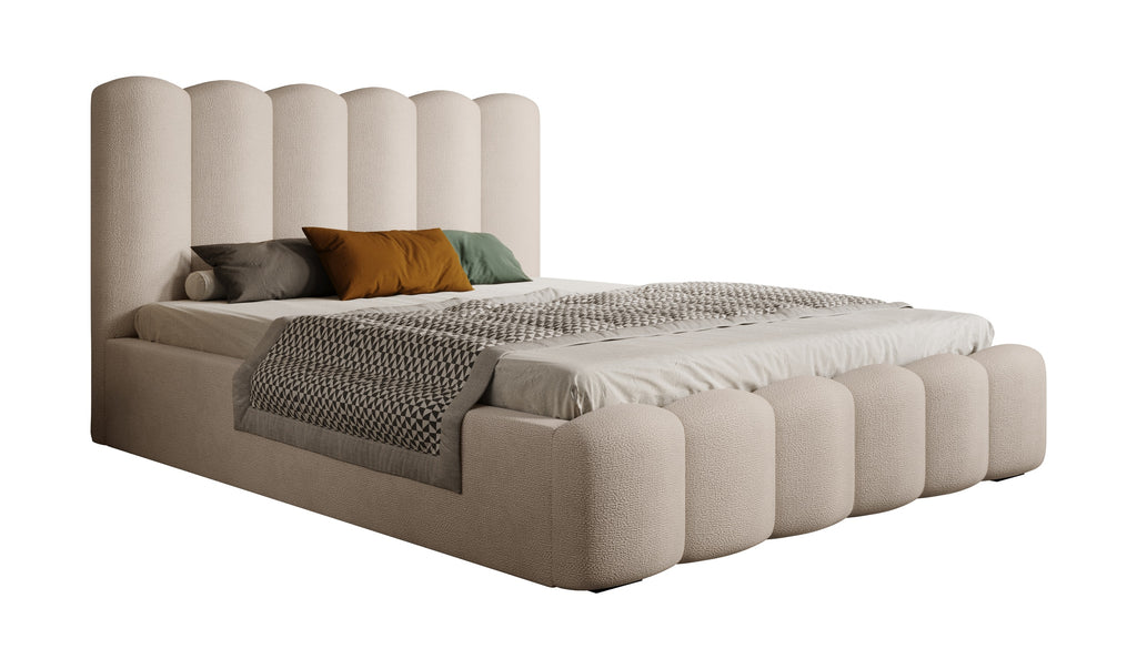 Romera Polsterbett mit Bettkasten und höhenverstellbarem Metallrahmen