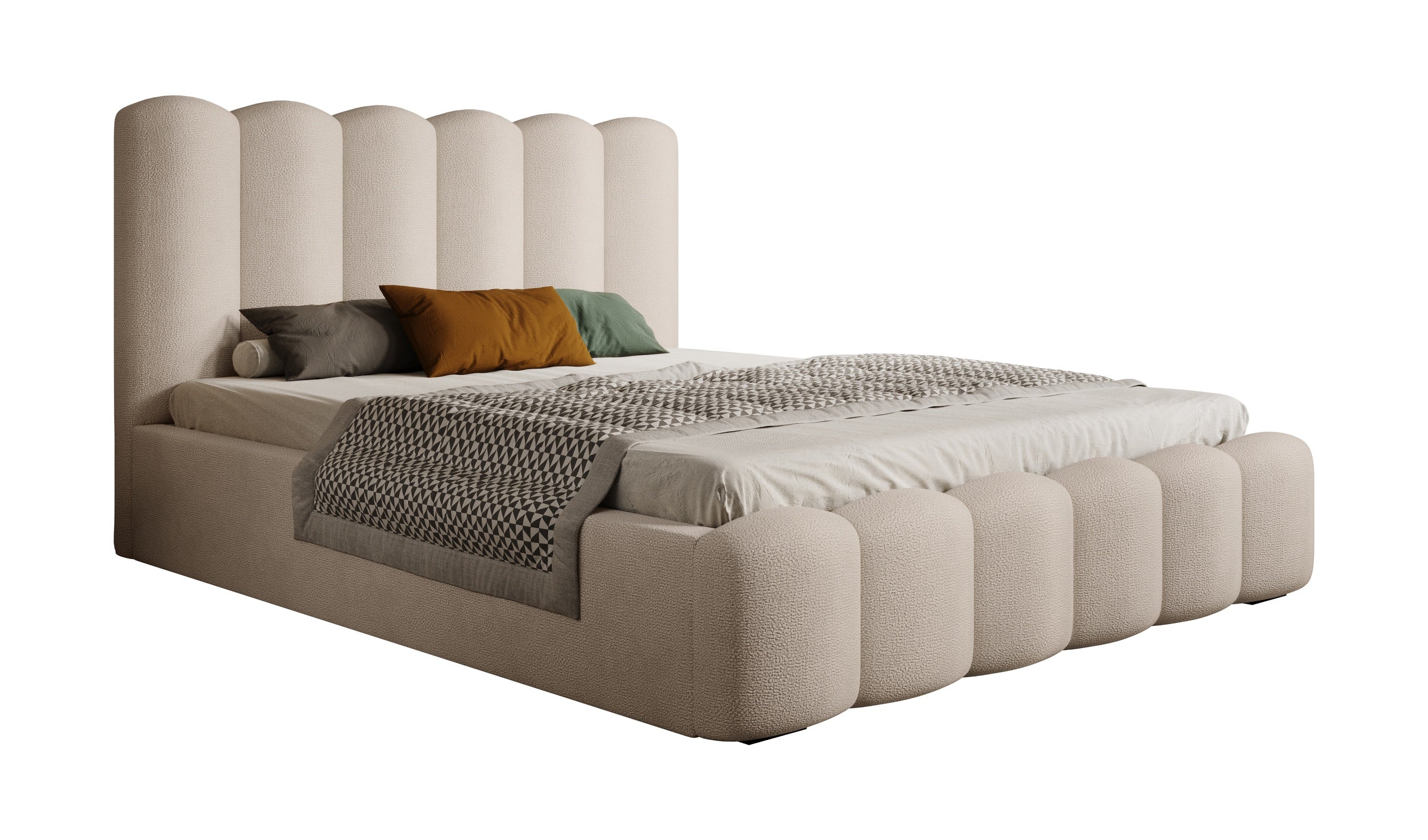 Romera Polsterbett mit Bettkasten und höhenverstellbarem Metallrahmen