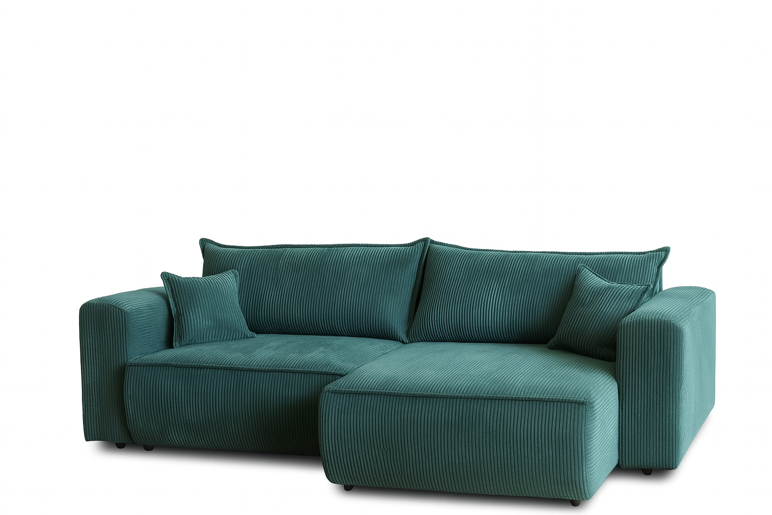 Silvano Ecksofa L-förmig mit Stauraum und Schlaffunktion, Cordstoff.