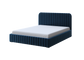 Salira Polsterbett mit Stauraum, marineblauer Velluto-Stoff, Metallrahmen