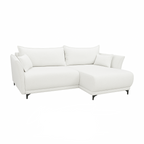 Naroznik Sereno L - pojemnik na pościel funkcja spania tkanina boucle