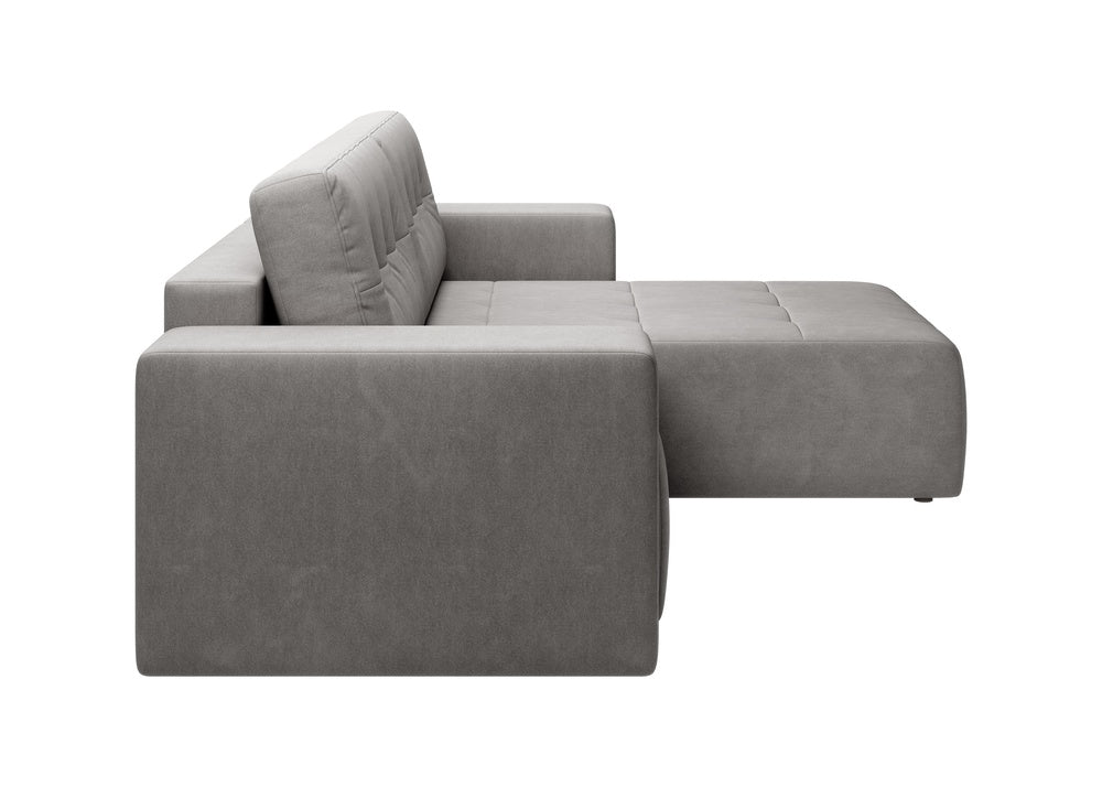 Softino L-förmiges Ecksofa – mit Schlaffunktion und Bettkasten, Stoffelement, Samt