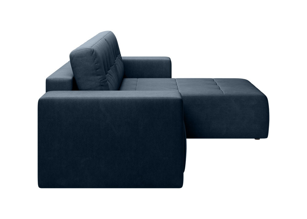 Softino L-förmiges Ecksofa – mit Schlaffunktion und Bettkasten, Stoffelement, Samt