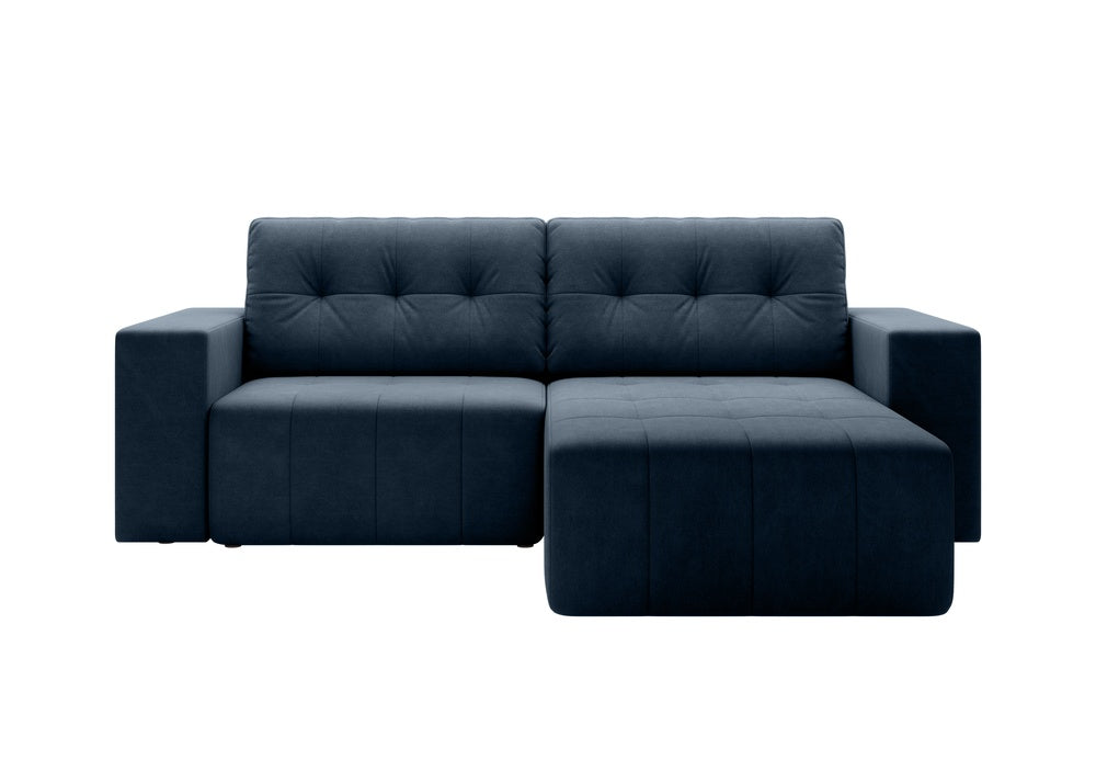 Softino L-förmiges Ecksofa – mit Schlaffunktion und Bettkasten, Stoffelement, Samt