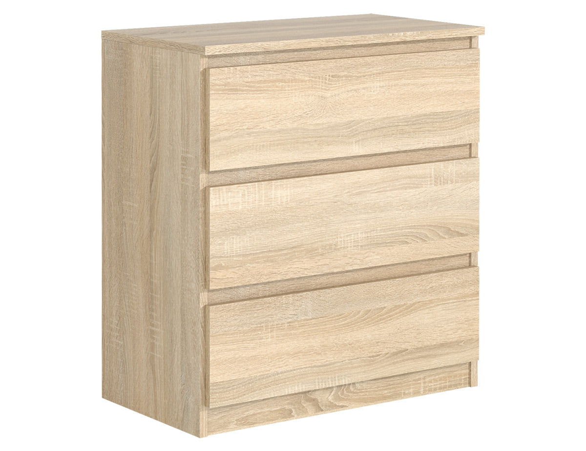 Alba – eine stilvolle Kommode mit 3 Schubladen, erhältlich in 3 Farben. Farbe: Weiß