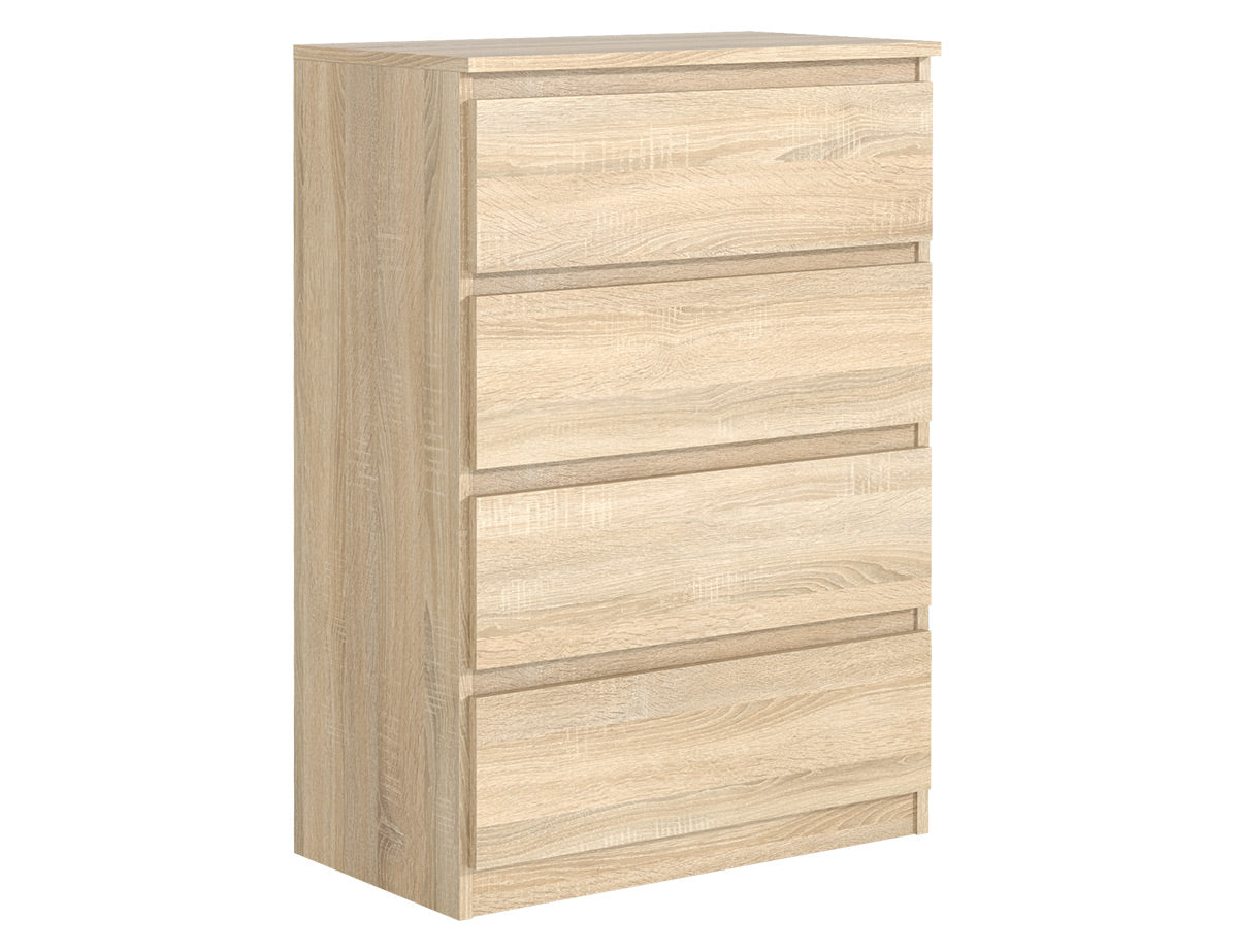 Puro – eine stilvolle Kommode mit 4 Schubladen, erhältlich in 3 Farben. Farbe: Weiß