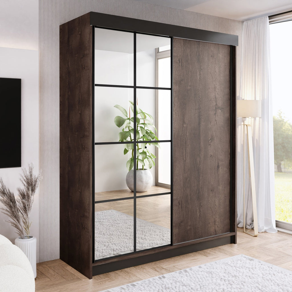 ARI 1 Kleiderschrank, 200 cm, in 3 Farben. Farbe: Weiß; Maße: 200 x 200 x 62 cm