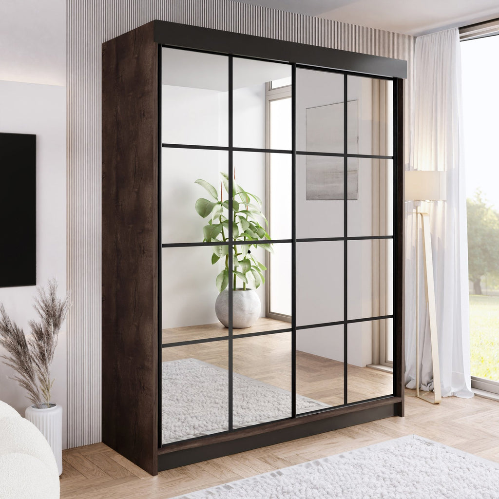 ARI 2 Kleiderschrank, 200 cm, in 3 Farben. Farbe: Weiß; Maße: 200 x 200 x 62 cm