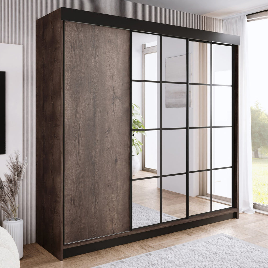 ARI 2 Kleiderschrank, 250 cm, in 3 Farben. Farbe: Weiß; Maße: 250 x 200 x 62 cm