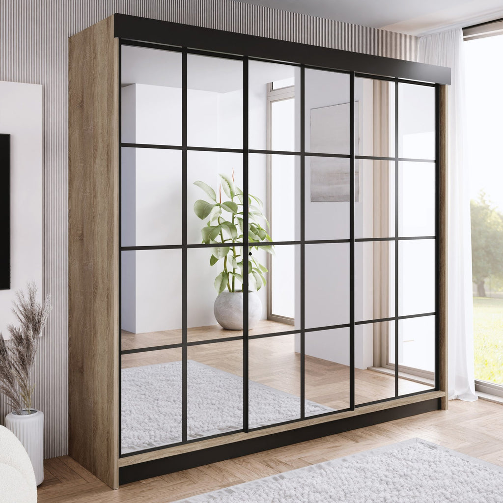 ARI 3 Kleiderschrank, 250 cm, in 3 Farben. Farbe: Weiß; Maße: 250 x 200 x 62 cm