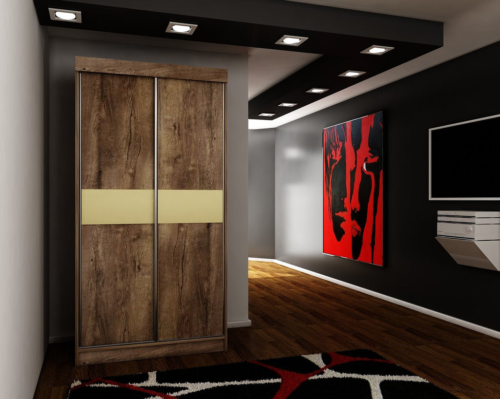 Kleiderschrank-Oberteil 4 cm, 3 Farben. Farbe: Weiß; Maße: 100 x 200 x 62 cm