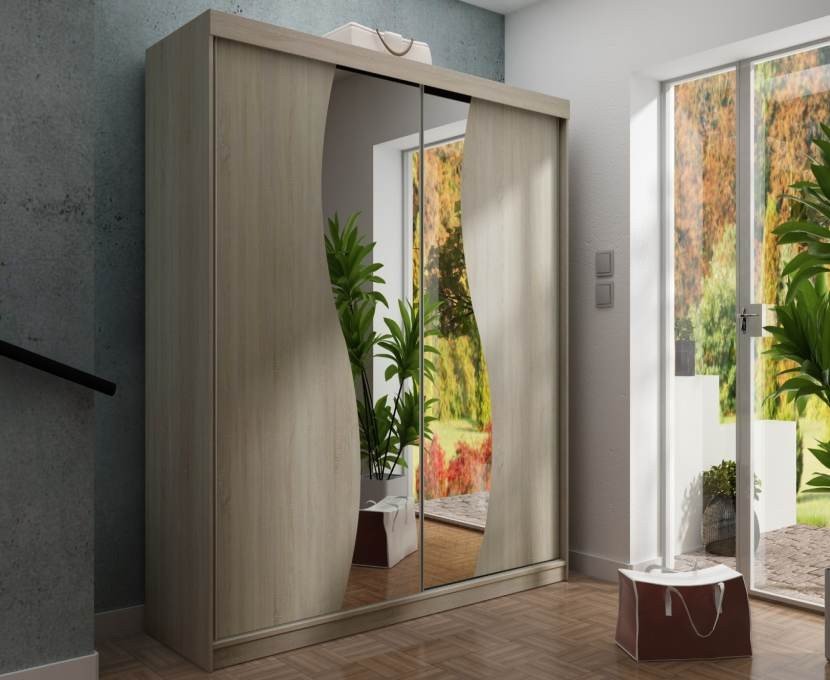 Kleiderschrankoberteil 8, 150 cm, 3 Farben. Farbe: Weiß; Maße: 150 x 200 x 62 cm