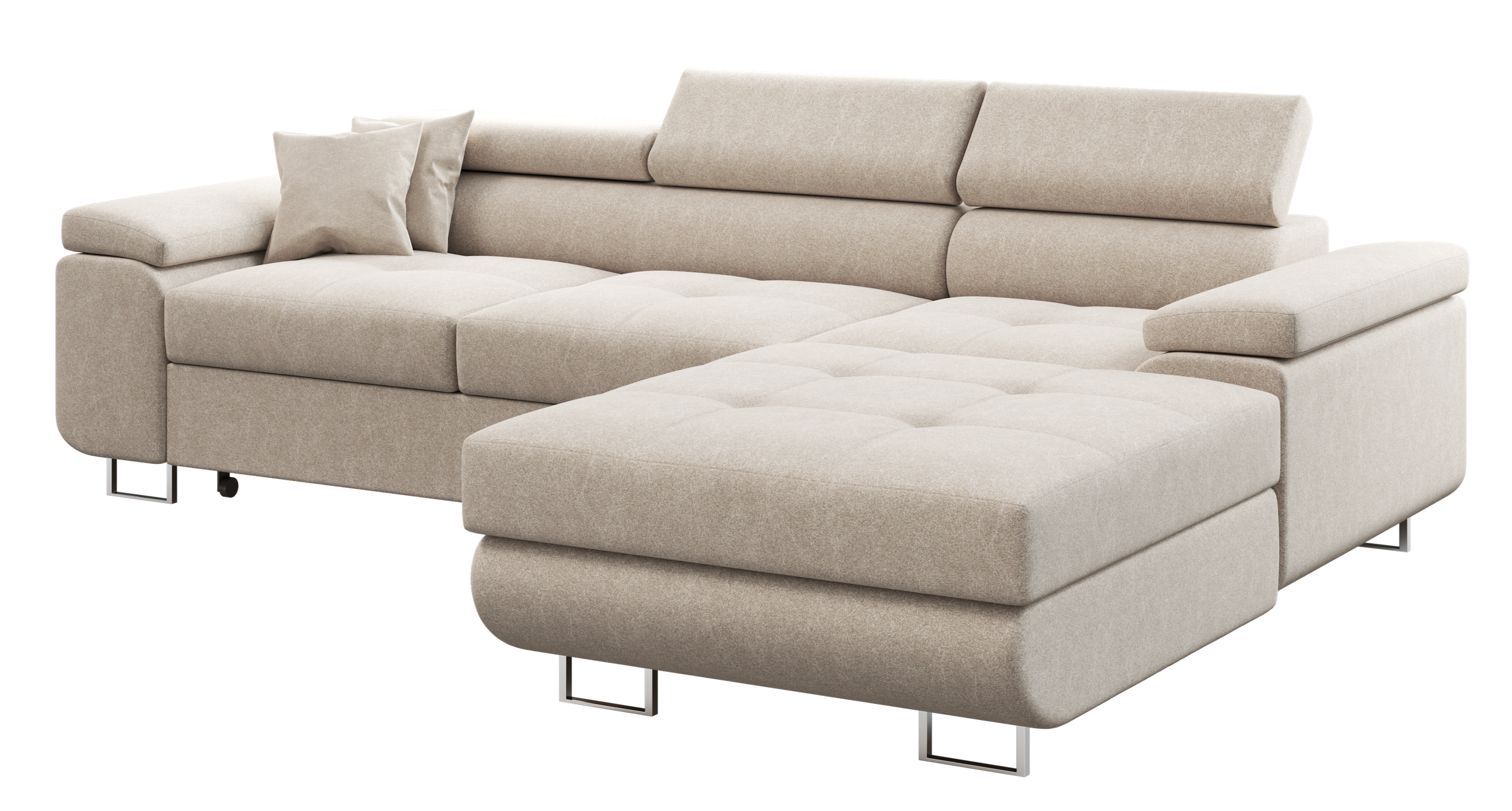 Narożnik Volare L - kształtny z funkcją spania i pojemnikiem tkanina Castel