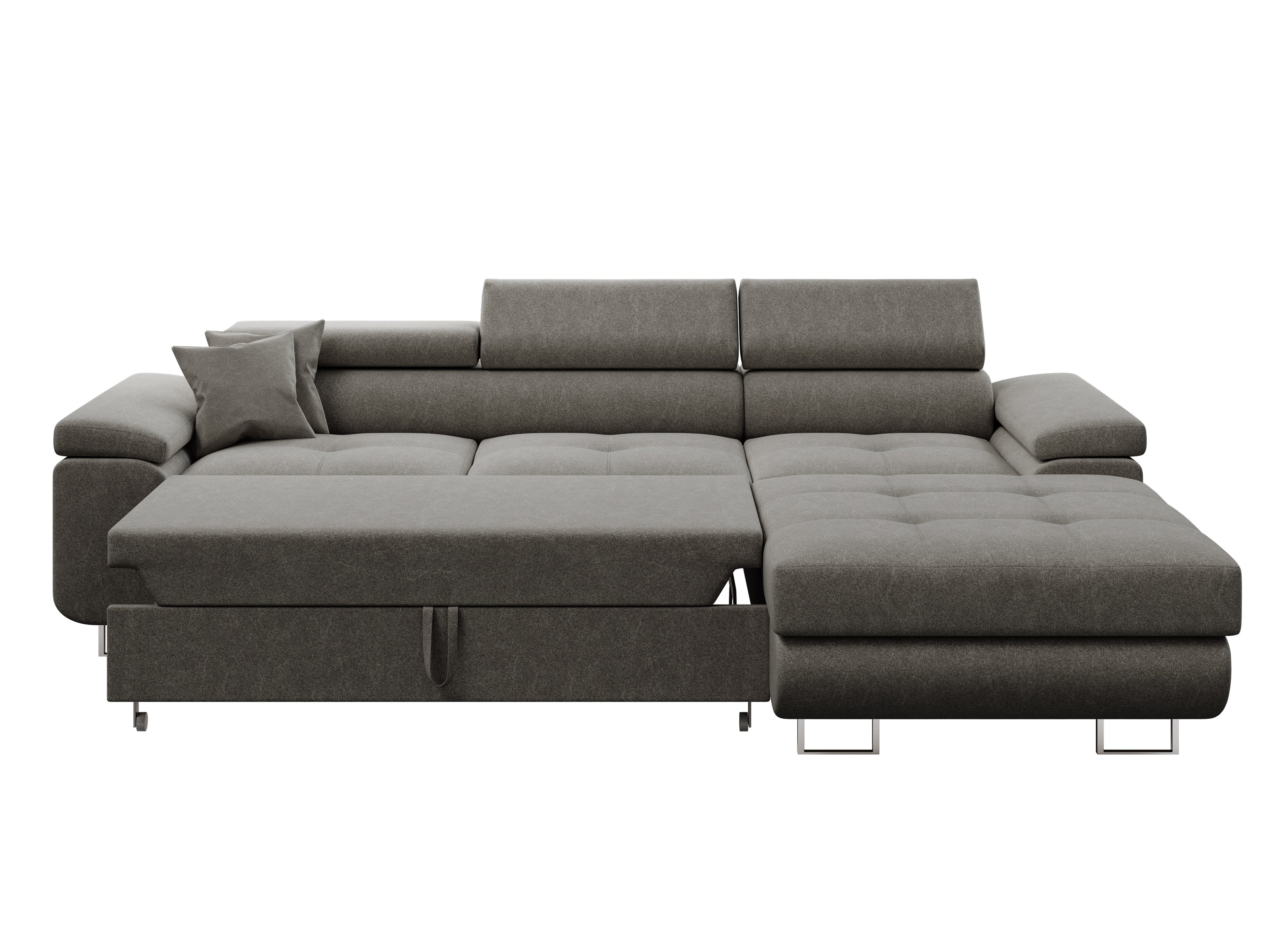 Narożnik Volare L - kształtny z funkcją spania i pojemnikiem tkanina Castel welur