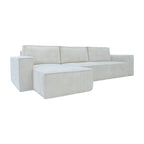 Narożnik Lovren L kształtny - z funkcją spania i pojemnikiem na pościel tkanina sztruks