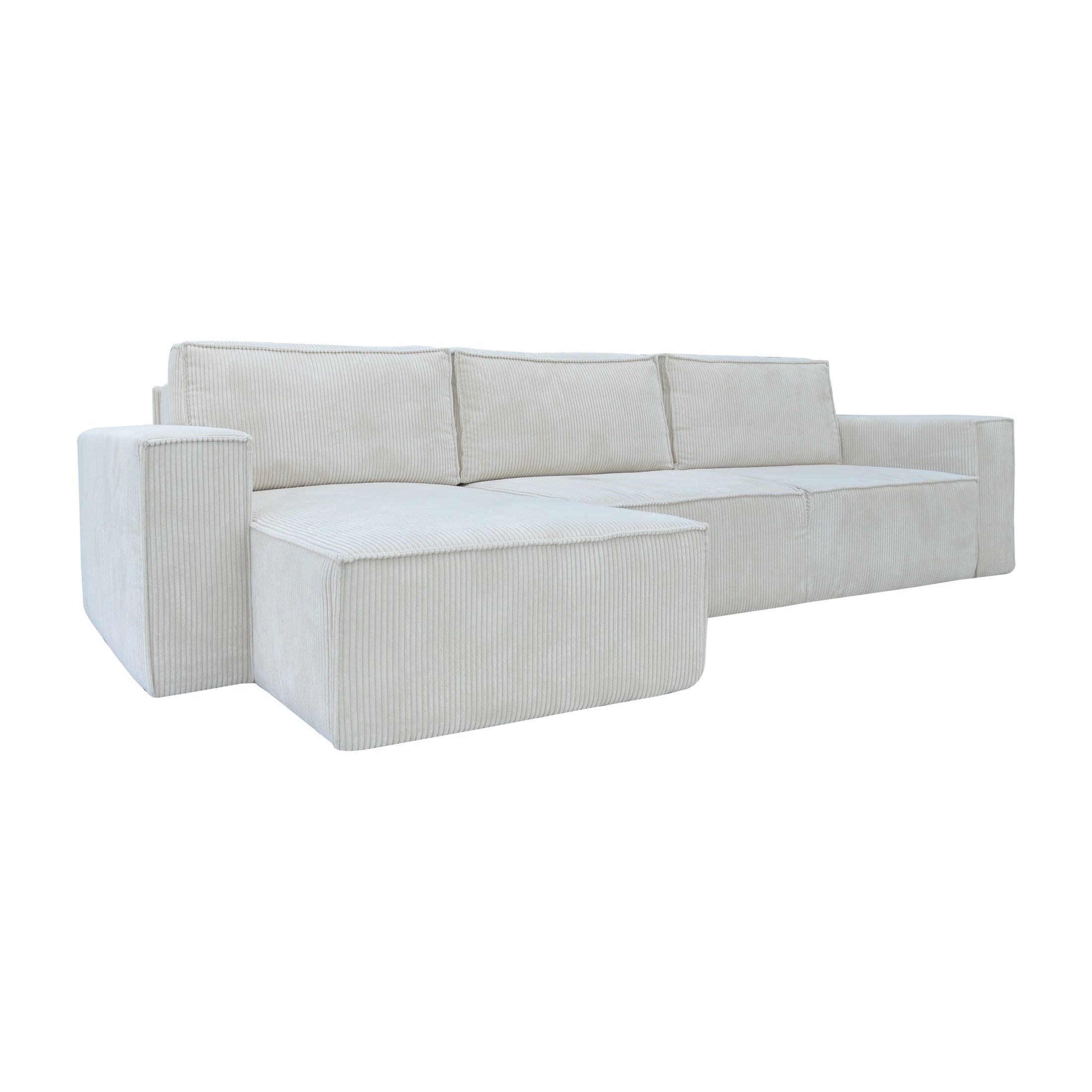 Narożnik Lovren L kształtny - z funkcją spania i pojemnikiem na pościel tkanina sztruks