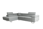 Ecksofa mit Schlaffunktion Nolio, L-förmig, mit Bettkasten, verstellbare Kopfstützen, wasserabweisender Stoff.
