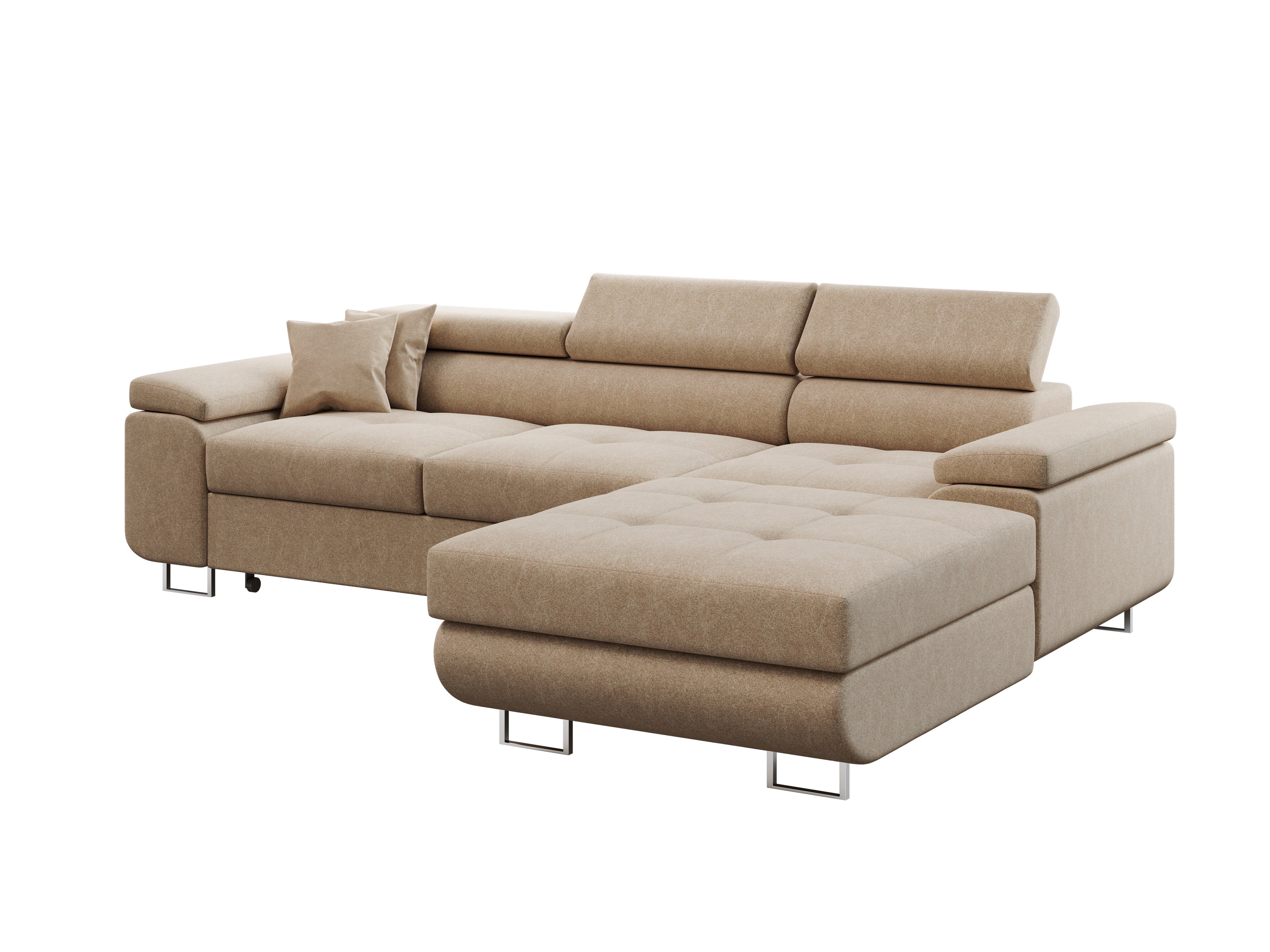 Narożnik Volare L - kształtny z funkcją spania i pojemnikiem tkanina Castel