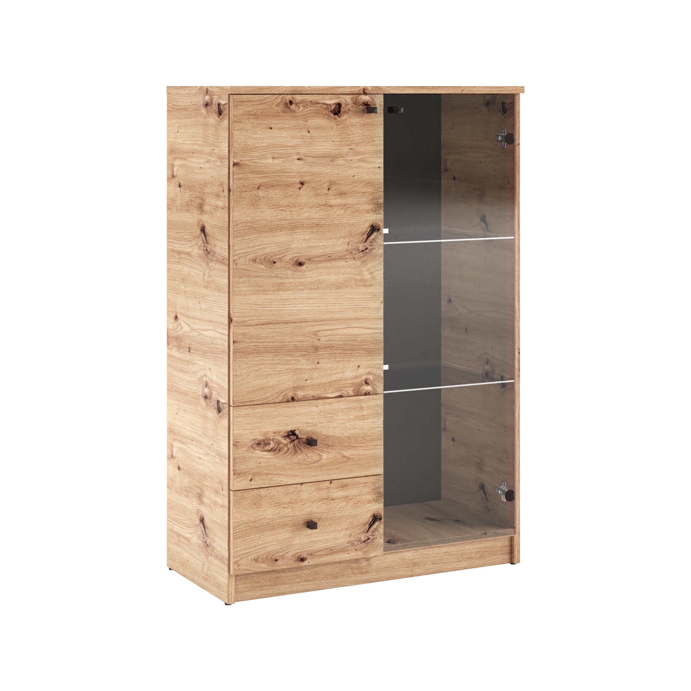 Aria-Schrank, 80 cm hoch. Farbe: Artisan; Maße: 80 x 132 x 40 cm