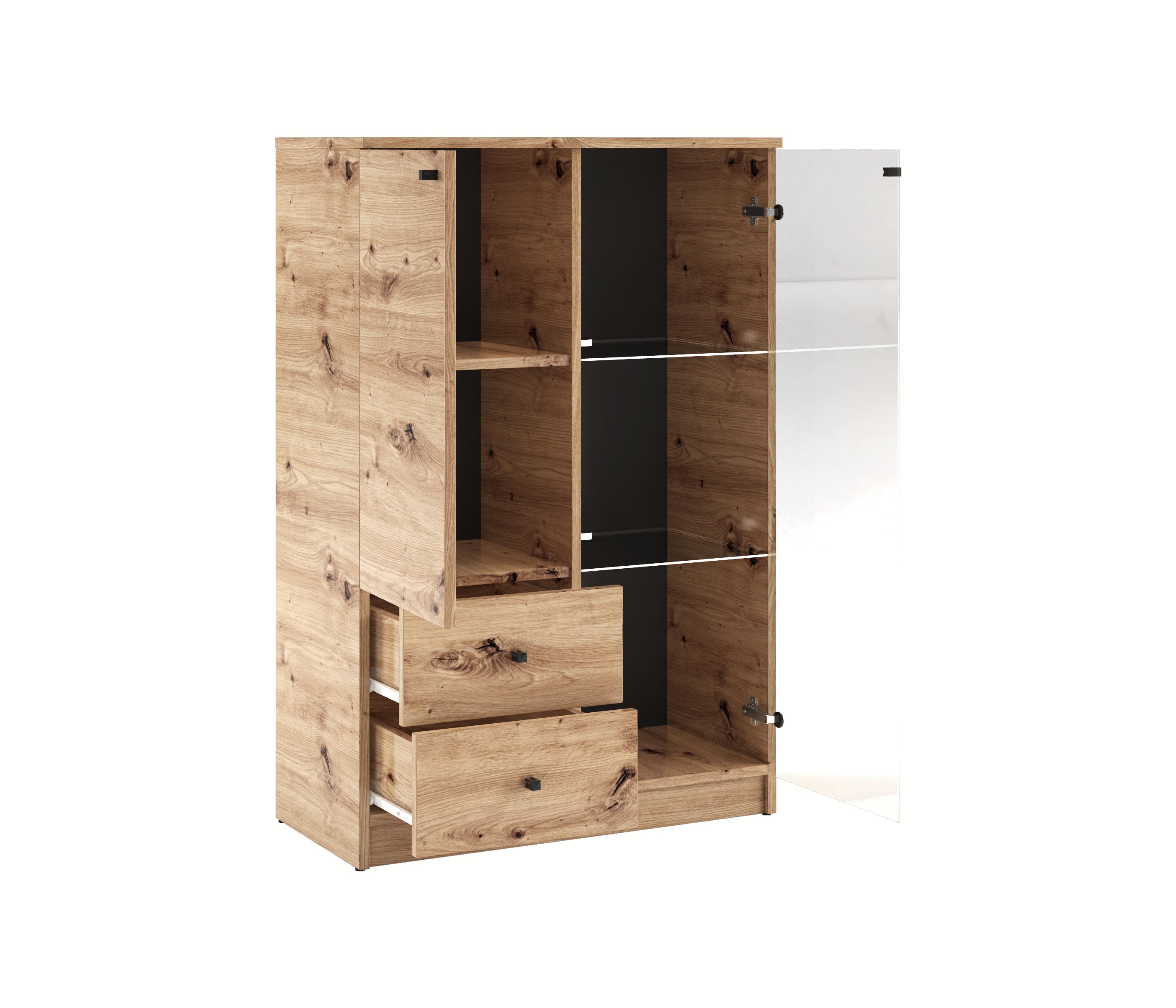 Aria-Schrank, 80 cm hoch. Farbe: Artisan; Maße: 80 x 132 x 40 cm