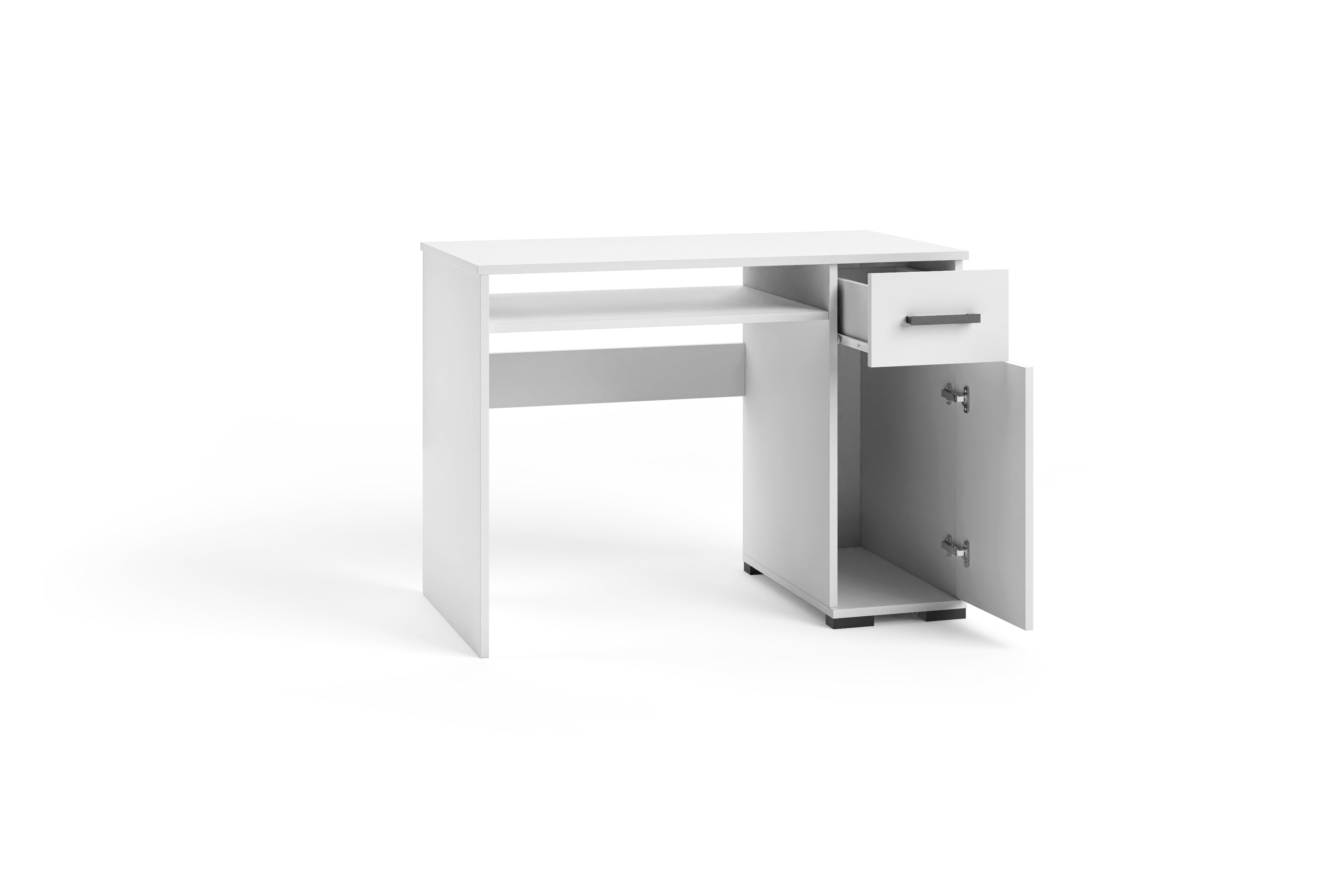 Dante Schreibtisch, 90–105 cm, in 5 Farben. Farbe: Weiß; Maße: 90 x 75 x 56 cm