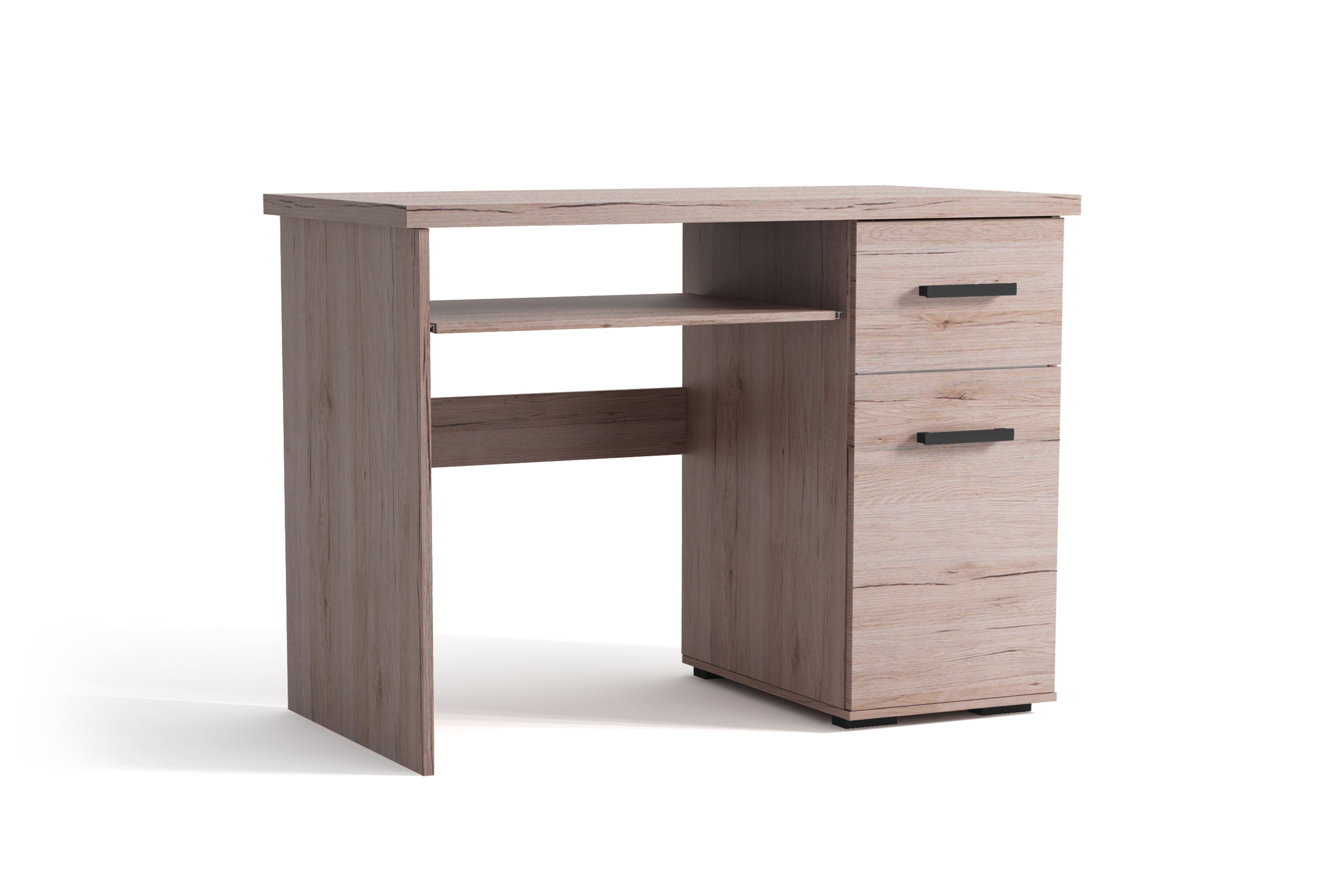 Designo Schreibtisch 90, 90 cm breit. Farbe: Sonoma Oak; Maße: 90 x 75 x 56 cm