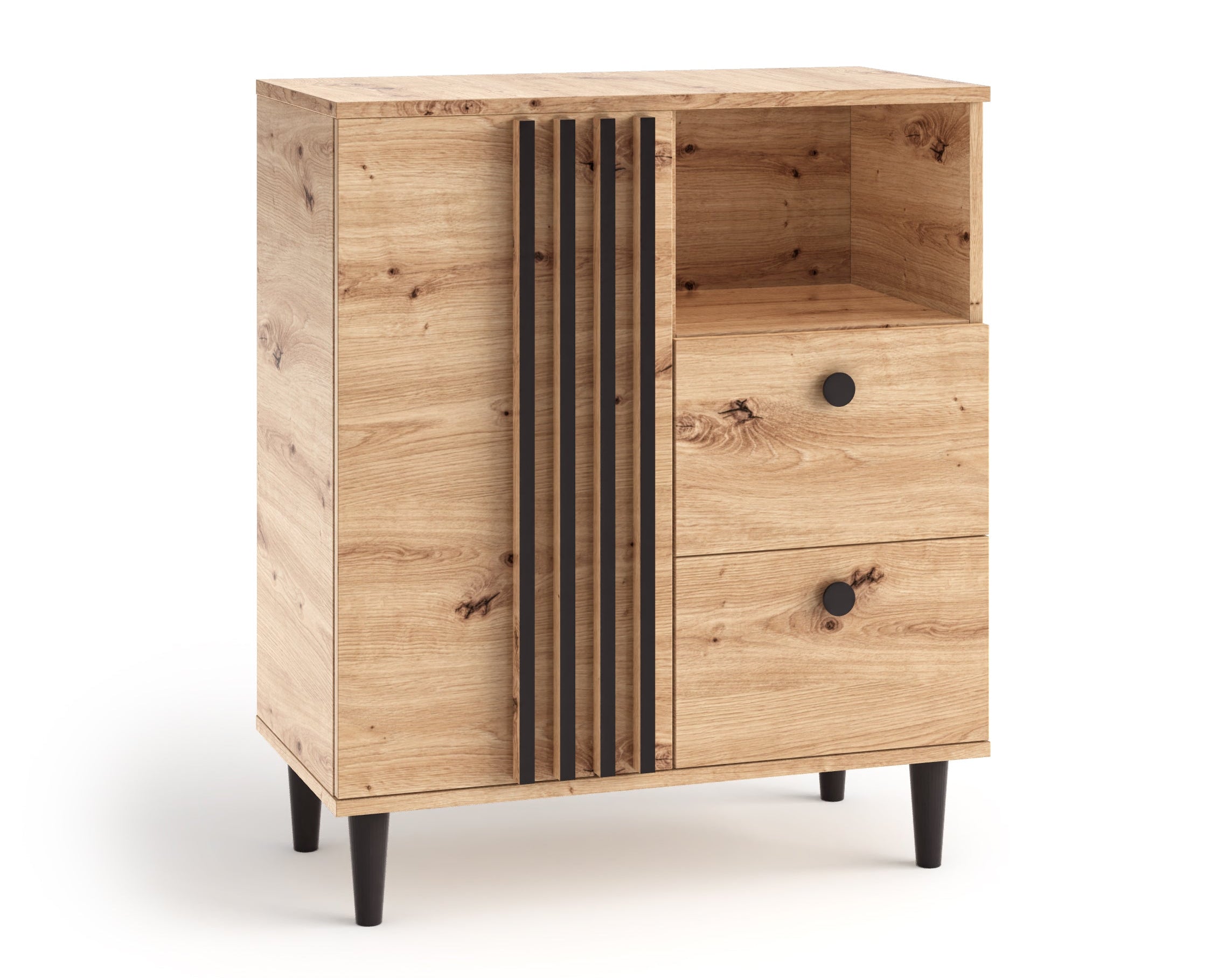 Szafka 2 Duo szuflady 80cm. Kolor Artisan; Wymiar 80x92.5x40 cm