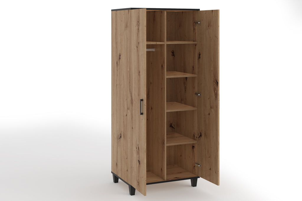 Specchio Spiegelschrank, 80 cm. Farbe: Artisan; Maße: 80 x 193 x 56 cm
